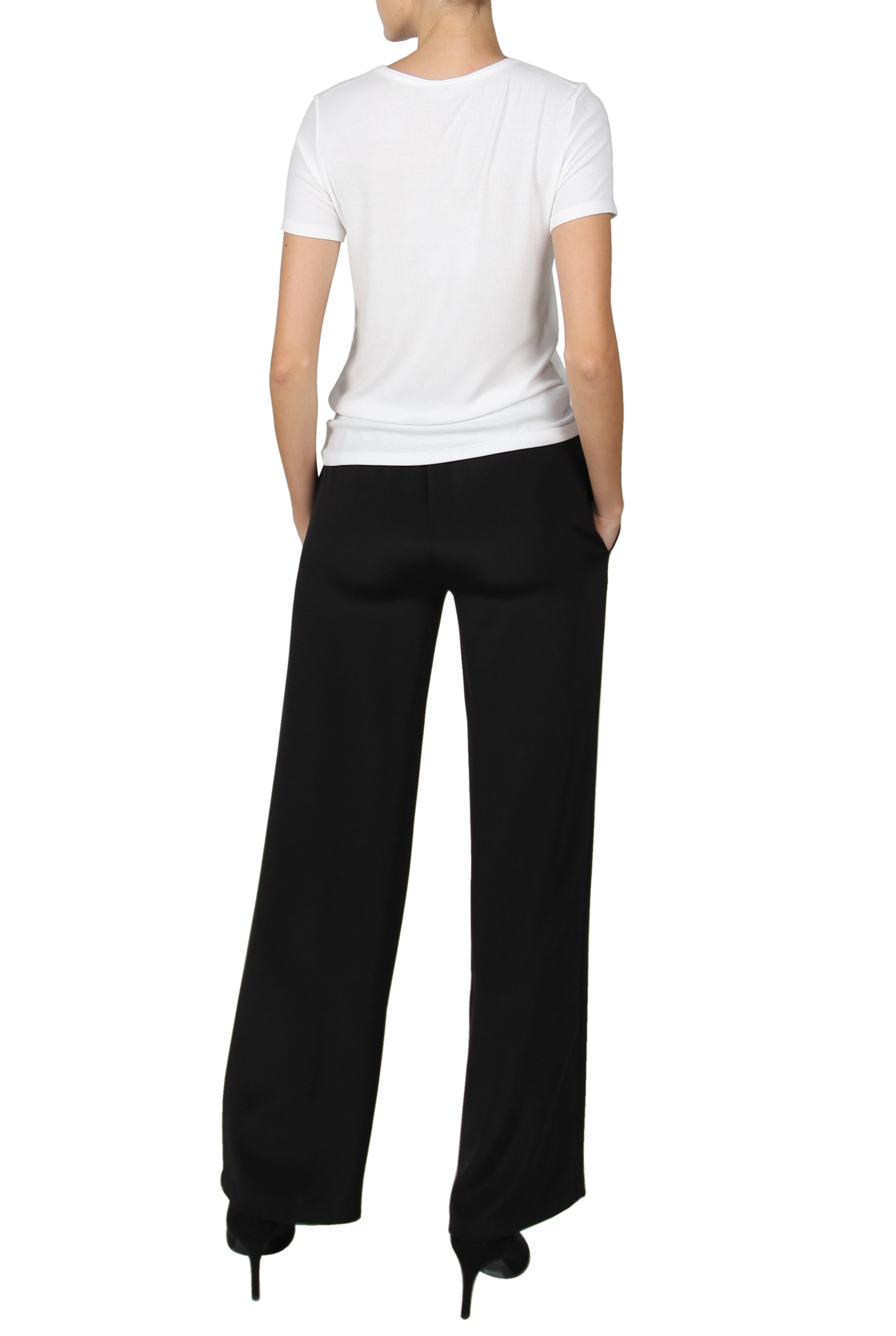 White stretch deals flare pants