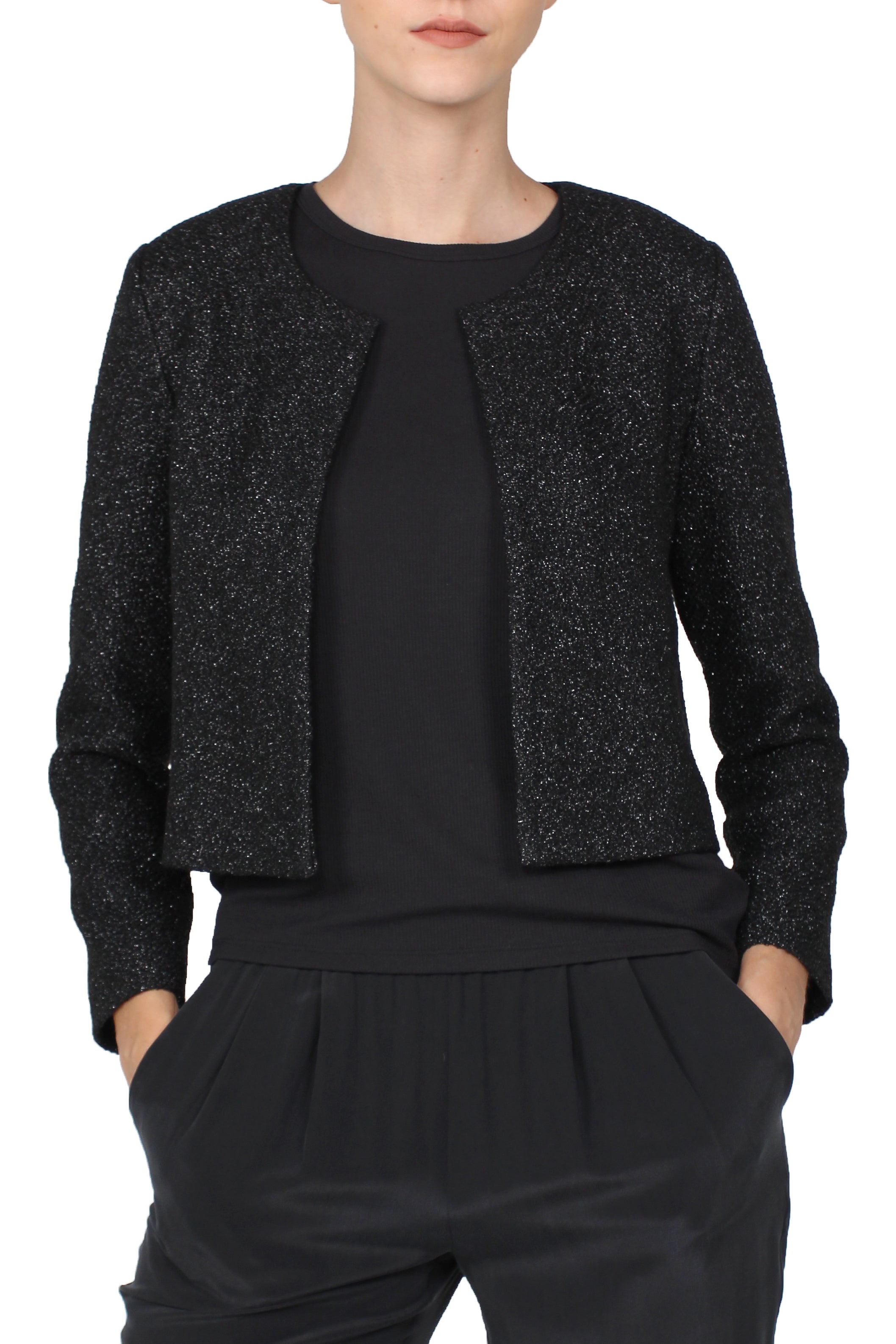 Boucle discount jacket black