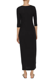 Ribbed Silk Blend Tunisien Dress