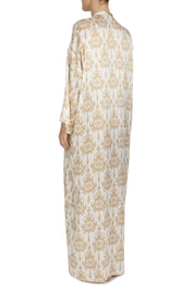 Silk Printed Long Sleeve Boubou Caftan