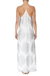 Racer Back Flower Lurex Dress