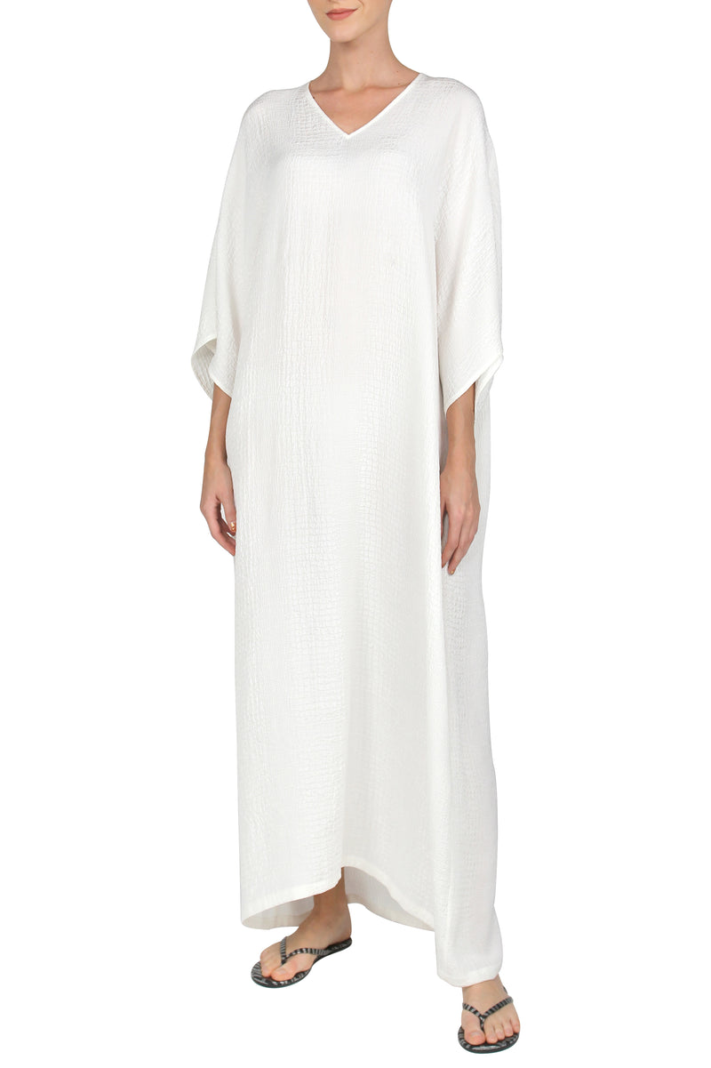 Silk Croco Jacquard T Sleeve Boubou Caftan