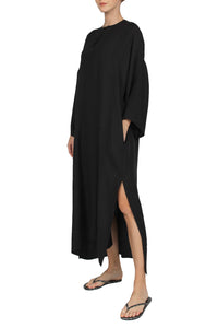 Round Neck Silk Croco Boubou Caftan