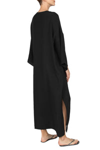 Round Neck Silk Croco Boubou Caftan