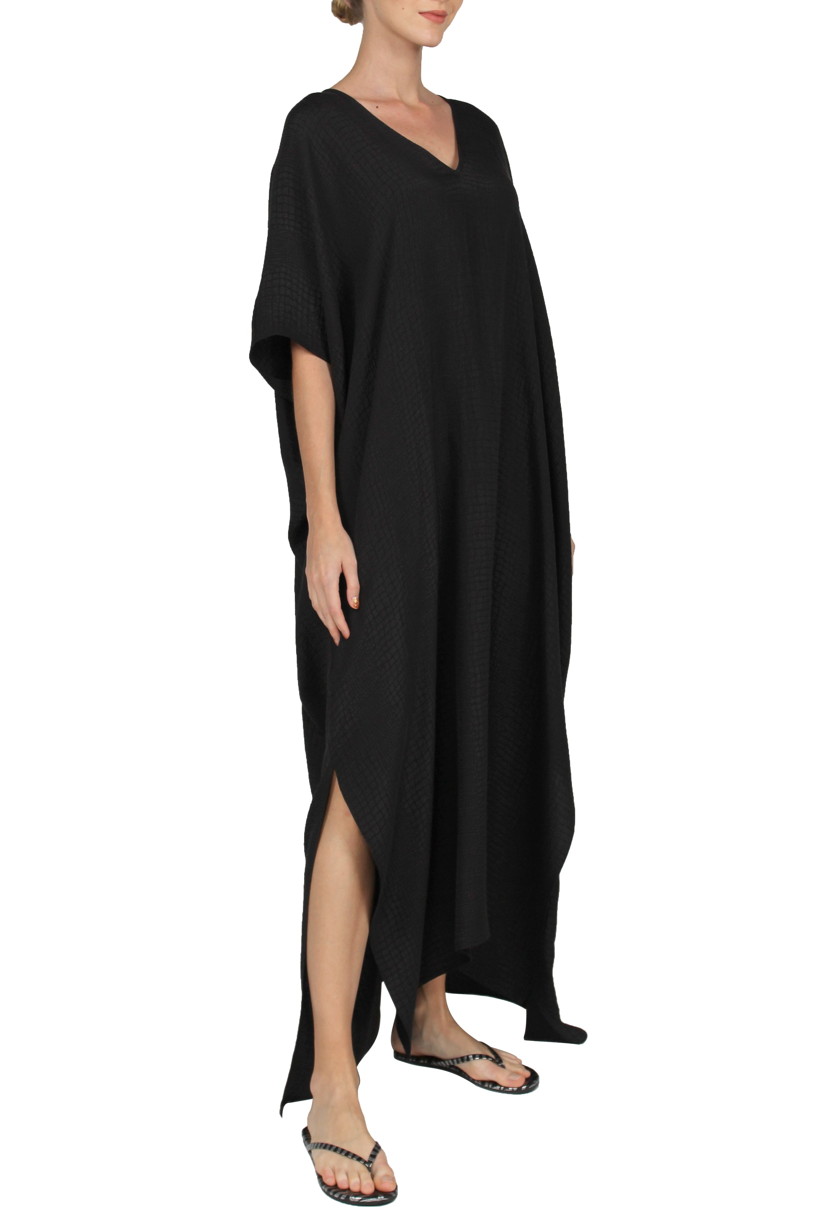 Silk Croco Jacquard Boubou Caftan