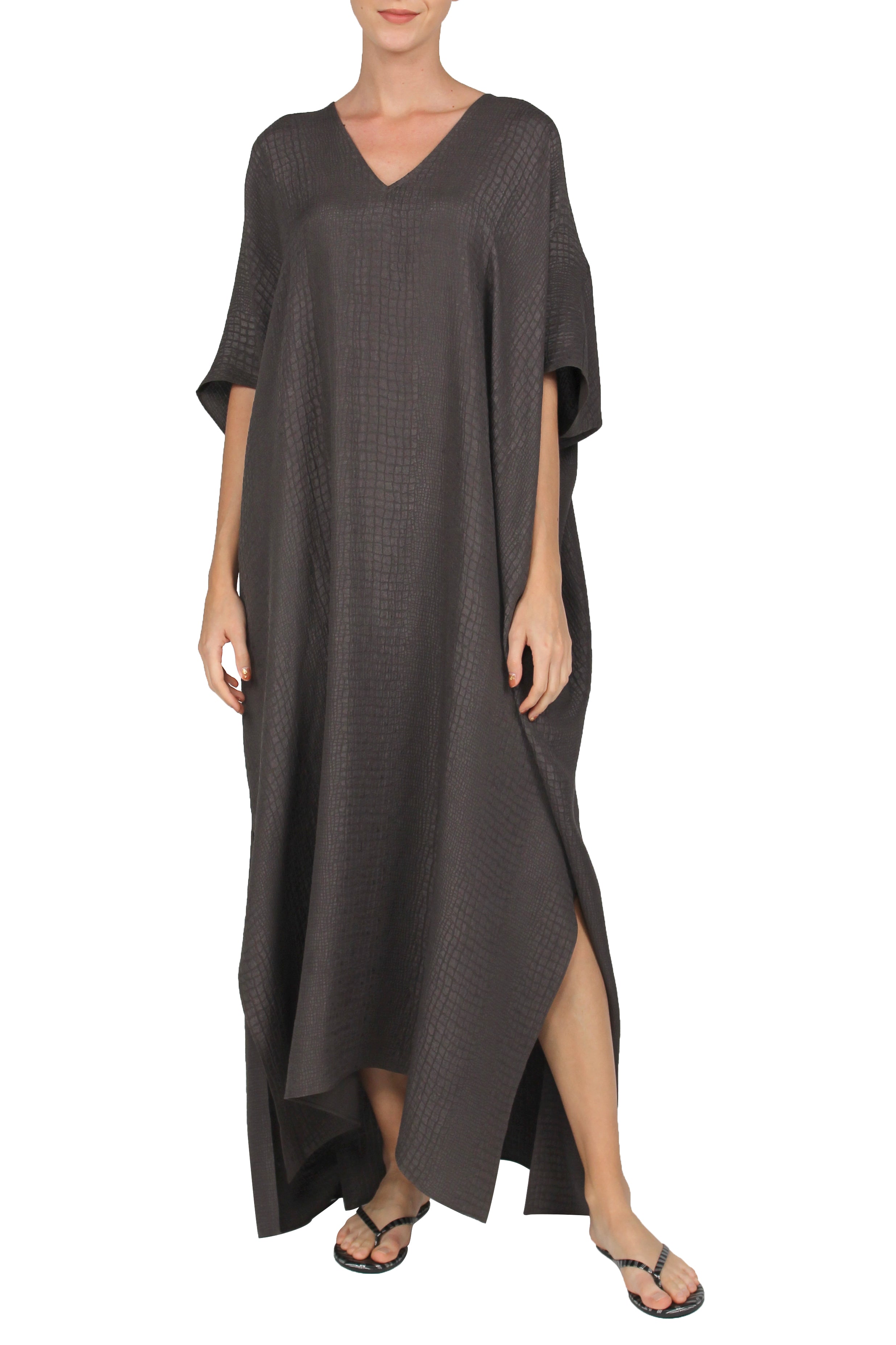 Silk Croco Jacquard Boubou Caftan