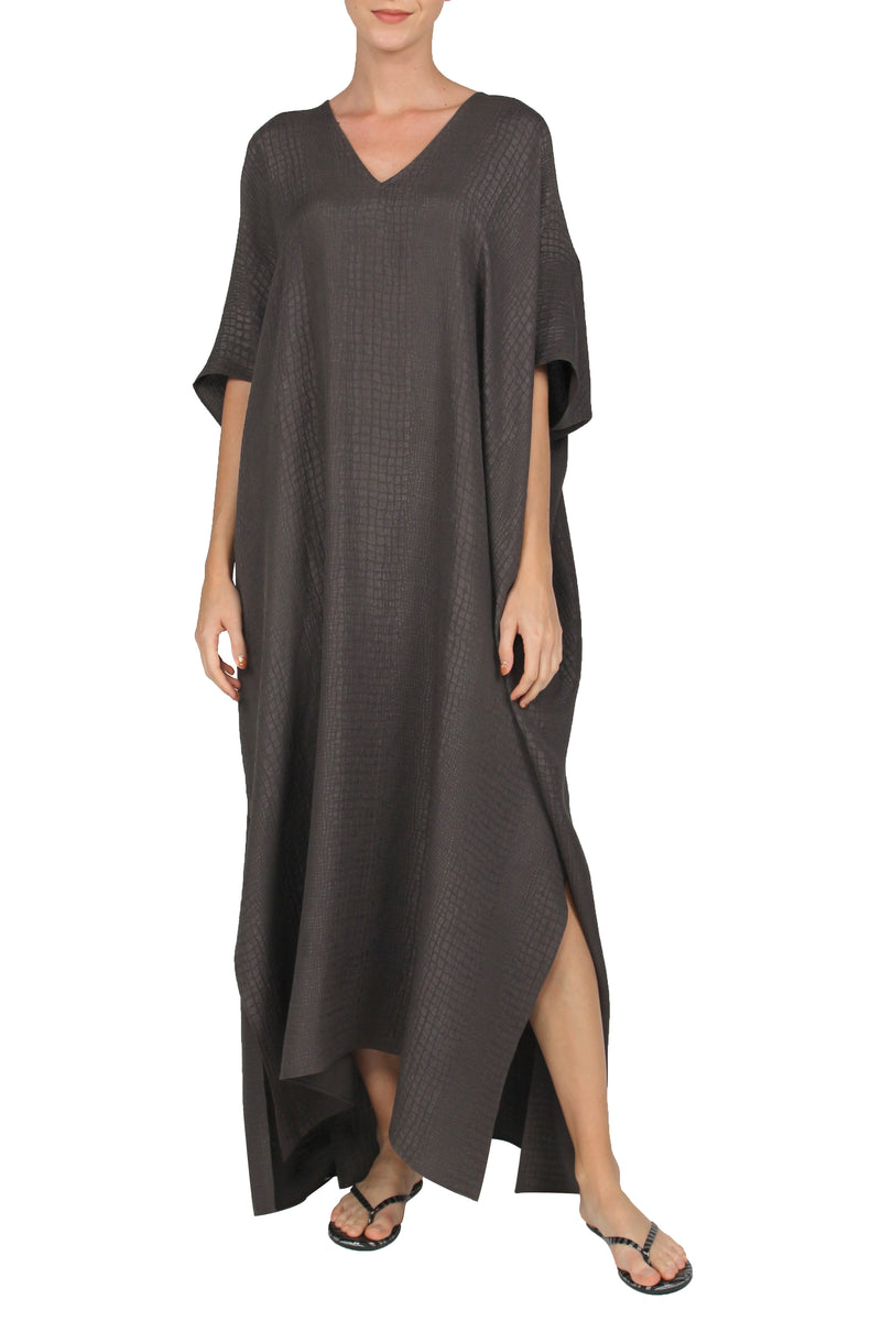 Silk Croco Jacquard Boubou Caftan