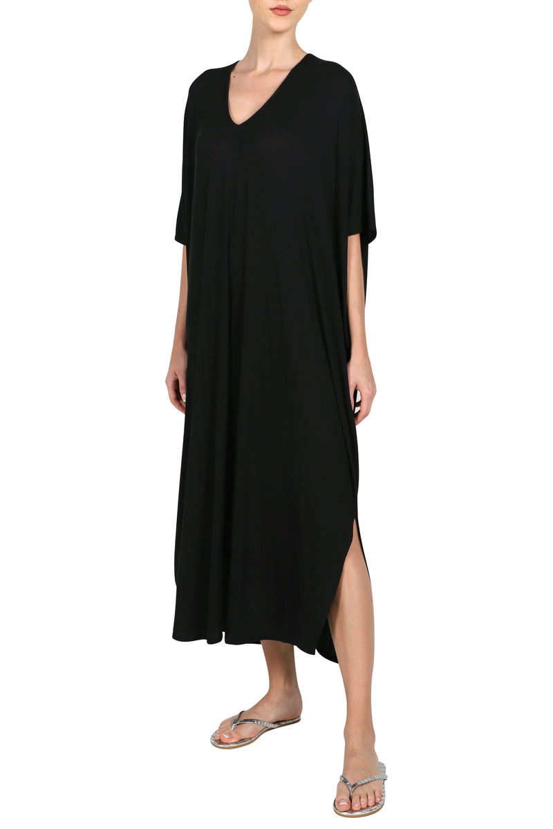 Ribbed Silk Jersey Boubou