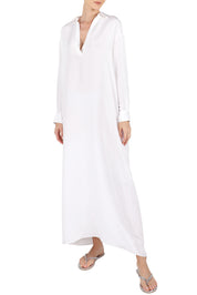 Silk Crepe Polo Dress
