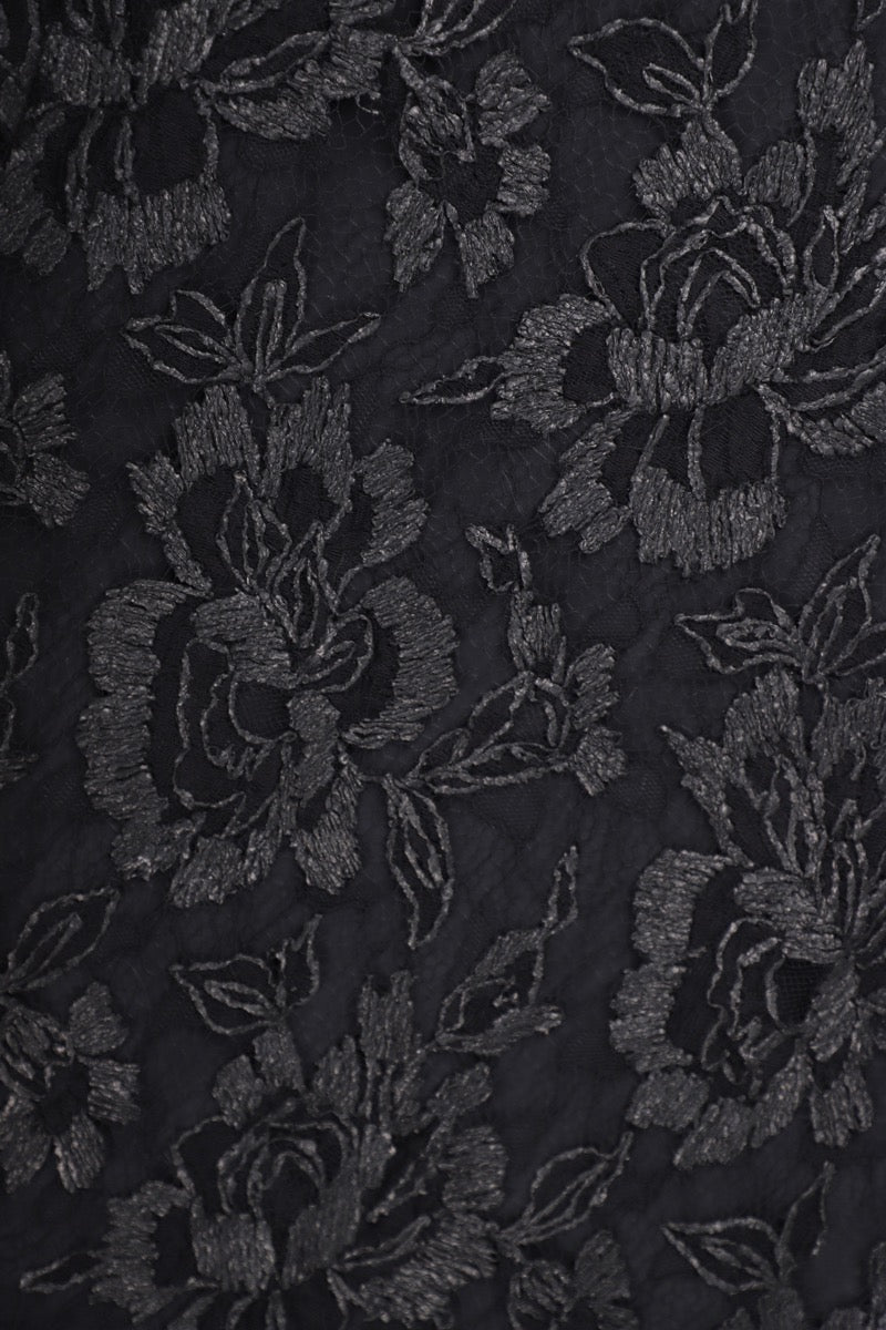 Floral Embroidered Lace Skirt