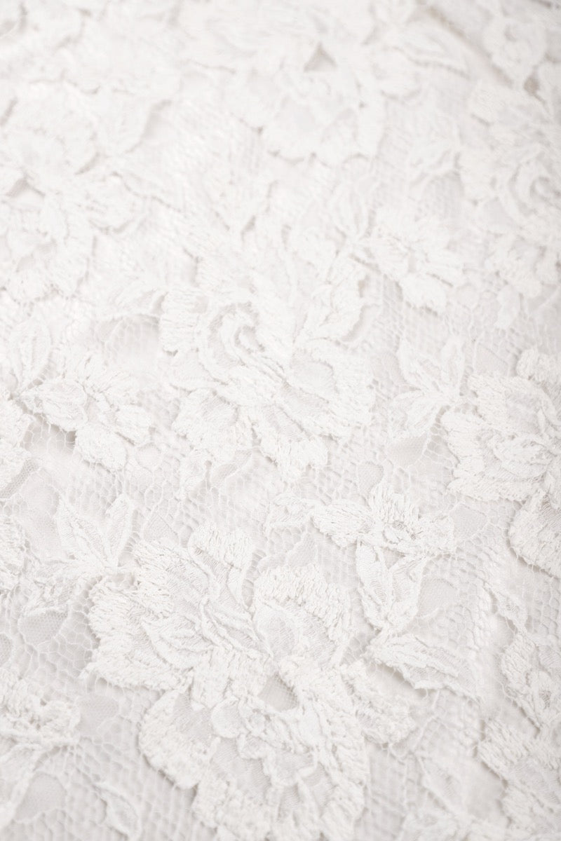 Floral Embroidered Lace Skirt