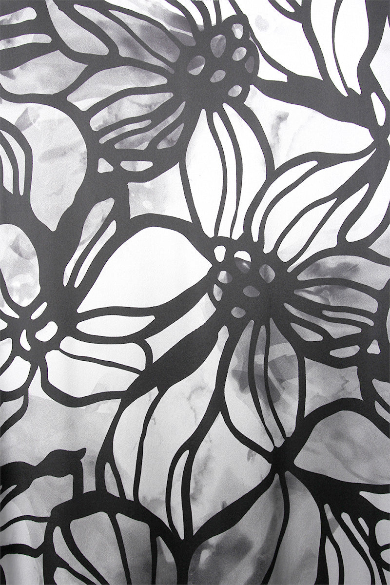 Short Silk Printed Cover Up