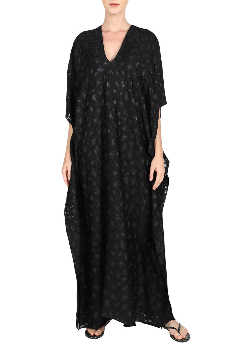 Metallic Small Flower Boubou Caftan