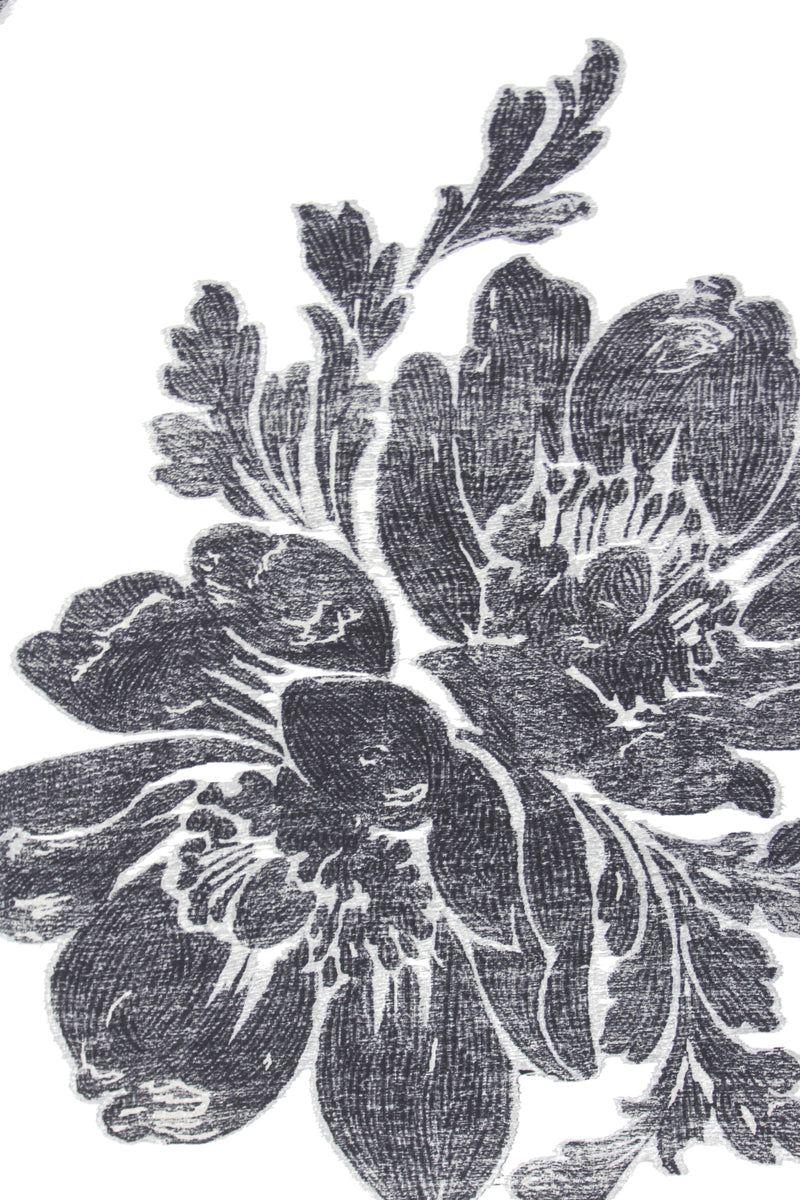 Flower Printed Silk Crepe de Chine Sleeveless Dress