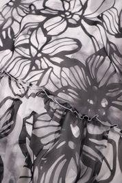 Hibiscus Flower Printed Cocktail Dress