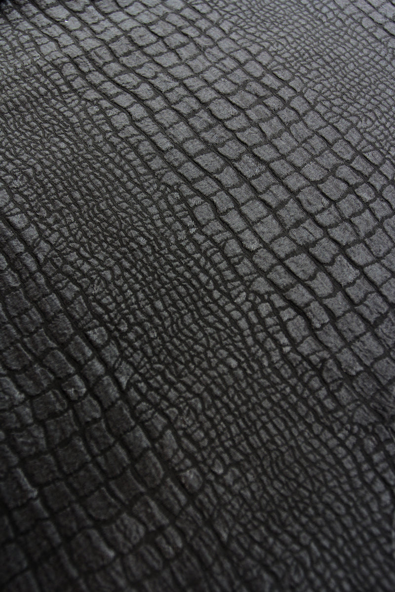 Round Neck Silk Croco Boubou Caftan