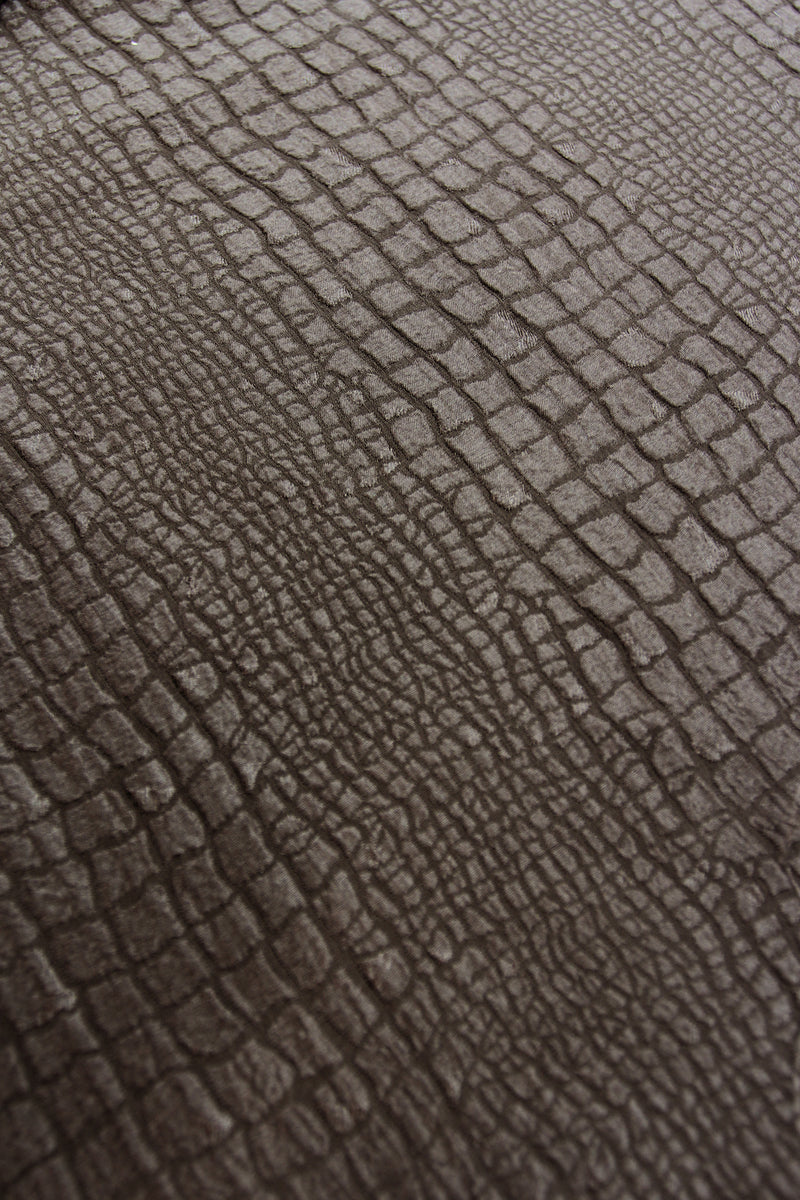 Round Neck Silk Croco Boubou Caftan