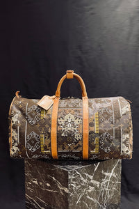 JAY AHR | Persian Rug Act 2 – Khaki White Louis Vuitton Keepall 50