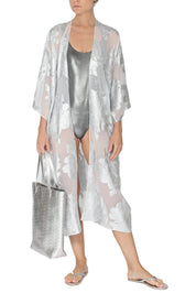 Metallic Flower Babani Cover Up