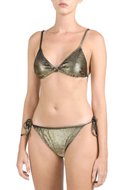 Metallic Milady Triangle Bikini