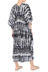 Ikat Printed Silk Boubou Caftan