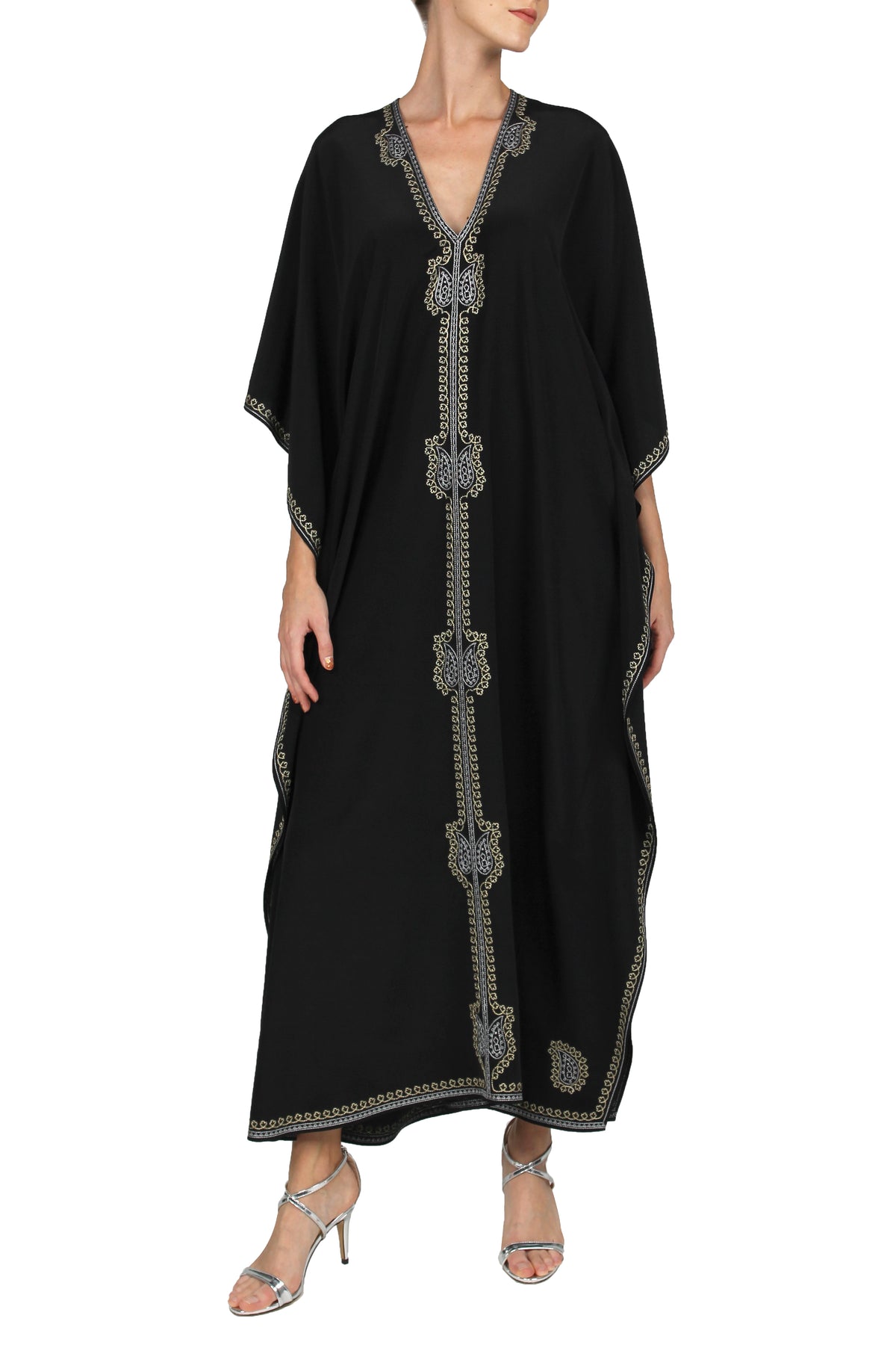 Paisley Embroidered Boubou Caftan
