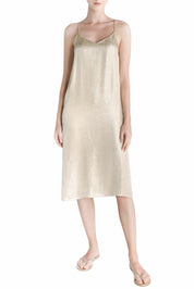 Metallic V Neck Cami Dress