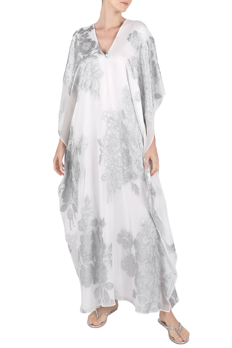 Rose Flower Metallic Boubou Caftan