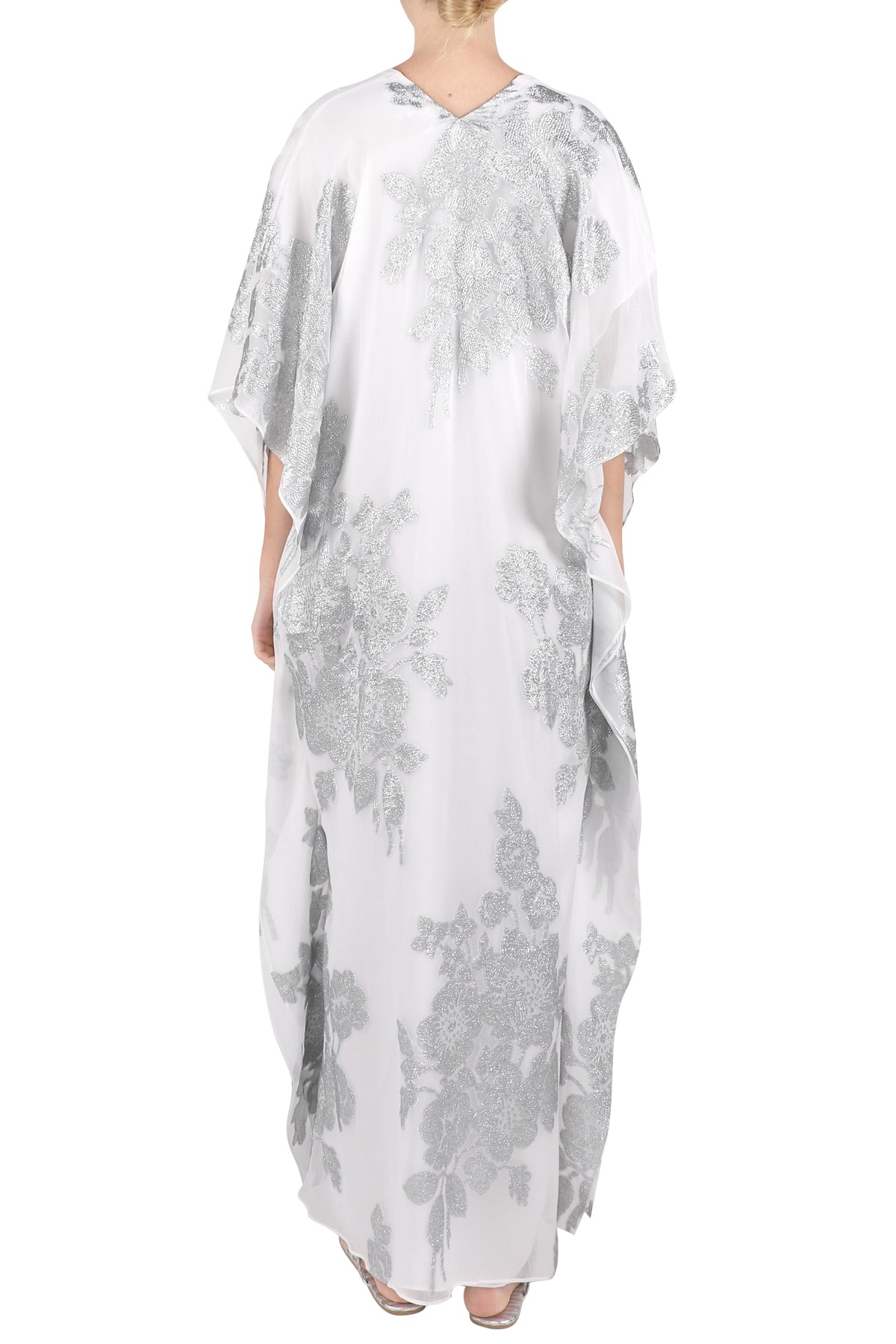 Rose Flower Metallic Boubou Caftan