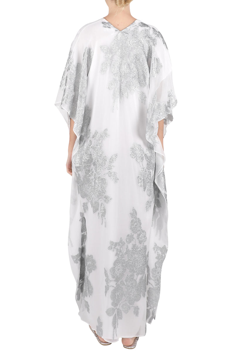 Rose Flower Metallic Boubou Caftan