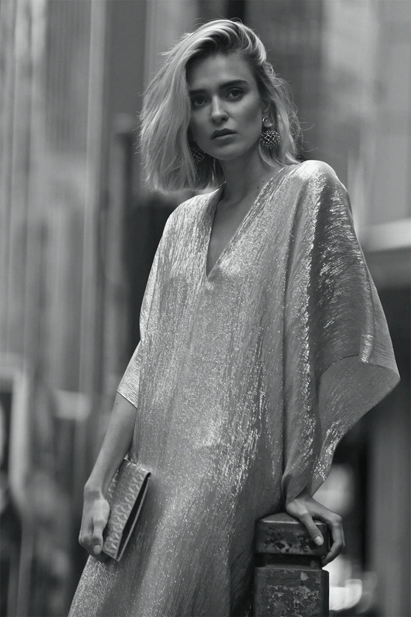Metallic Lamé Boubou Caftan