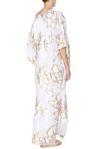 Metallic 3D Rose Flower Boubou Caftan