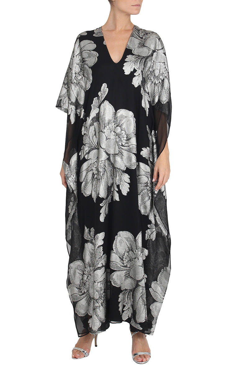 Big Flower Metallic Boubou Caftan