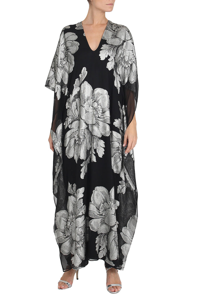 Big Flower Metallic Boubou Caftan