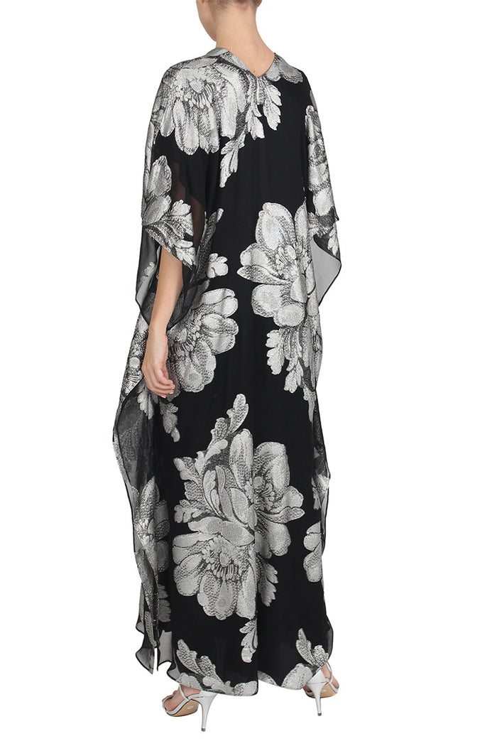 Big Flower Metallic Boubou Caftan