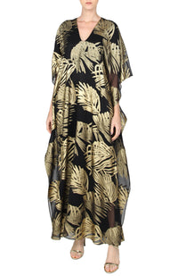 Metallic Palm Motif Boubou Caftan
