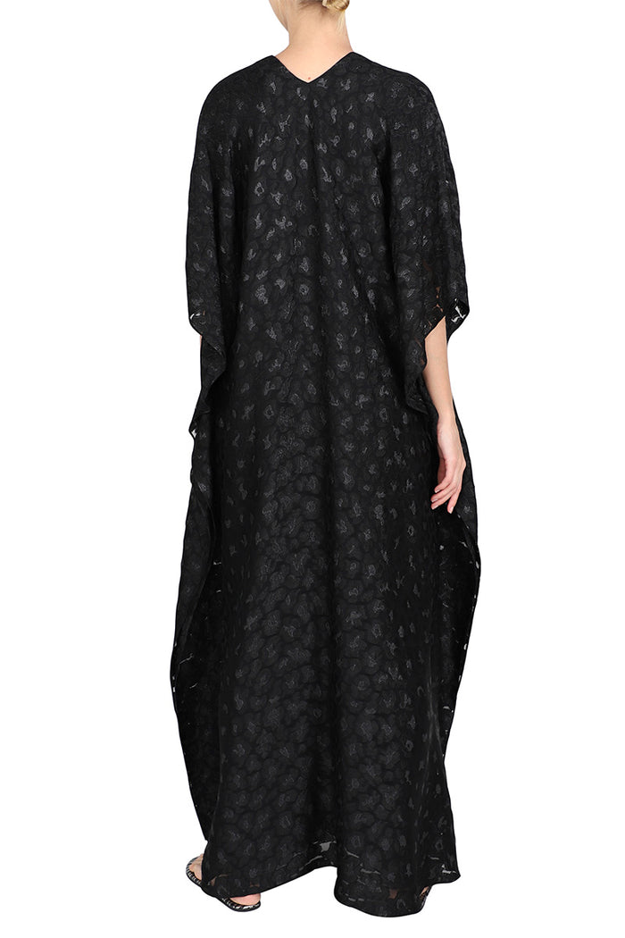 Metallic Small Flower Boubou Caftan