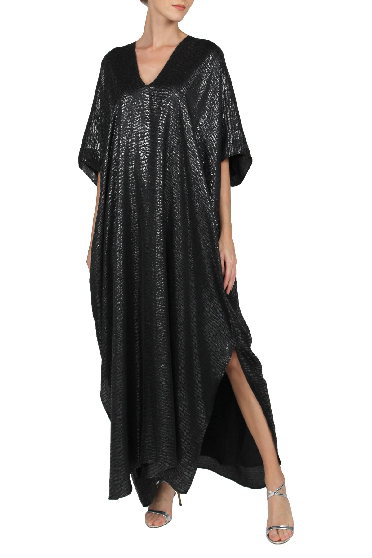 Metallic Croco Boubou Caftan