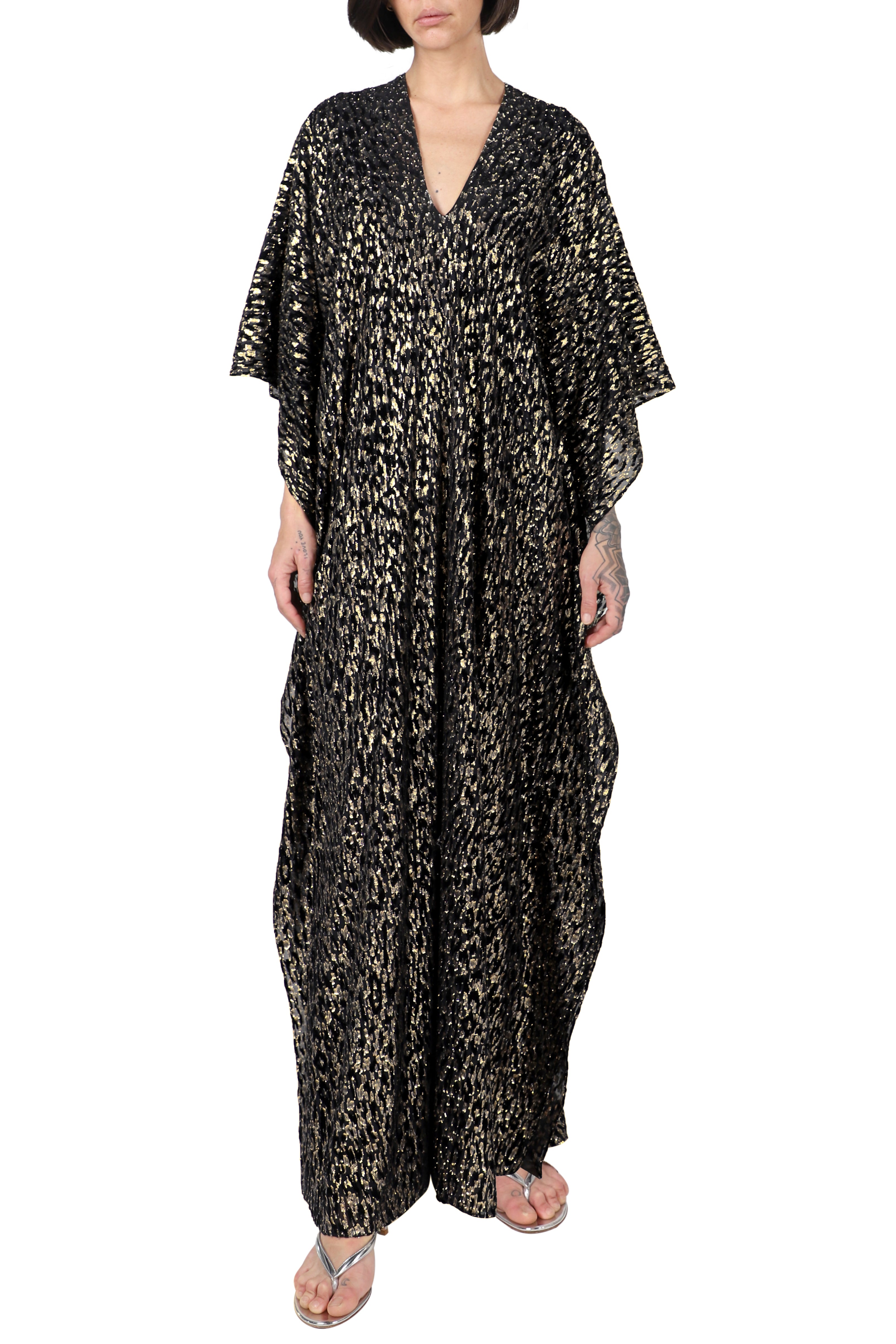 Metallic Velour Devore Boubou Caftan
