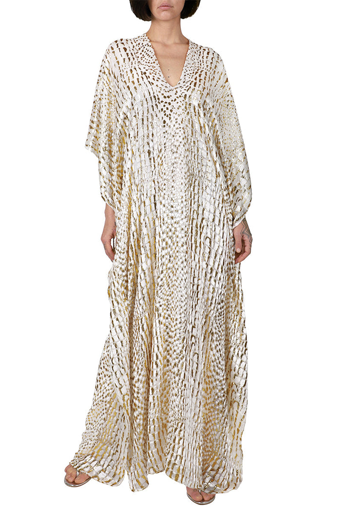 Croco Velour Devore Boubou Caftan