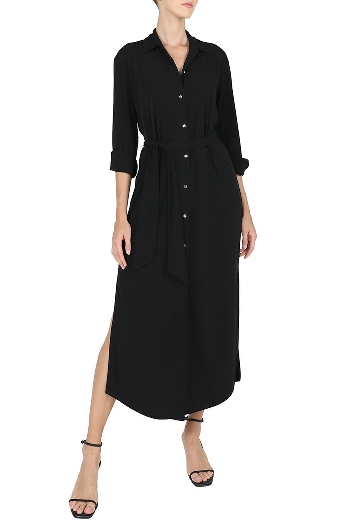 Jersey Button Down Shirt Dress