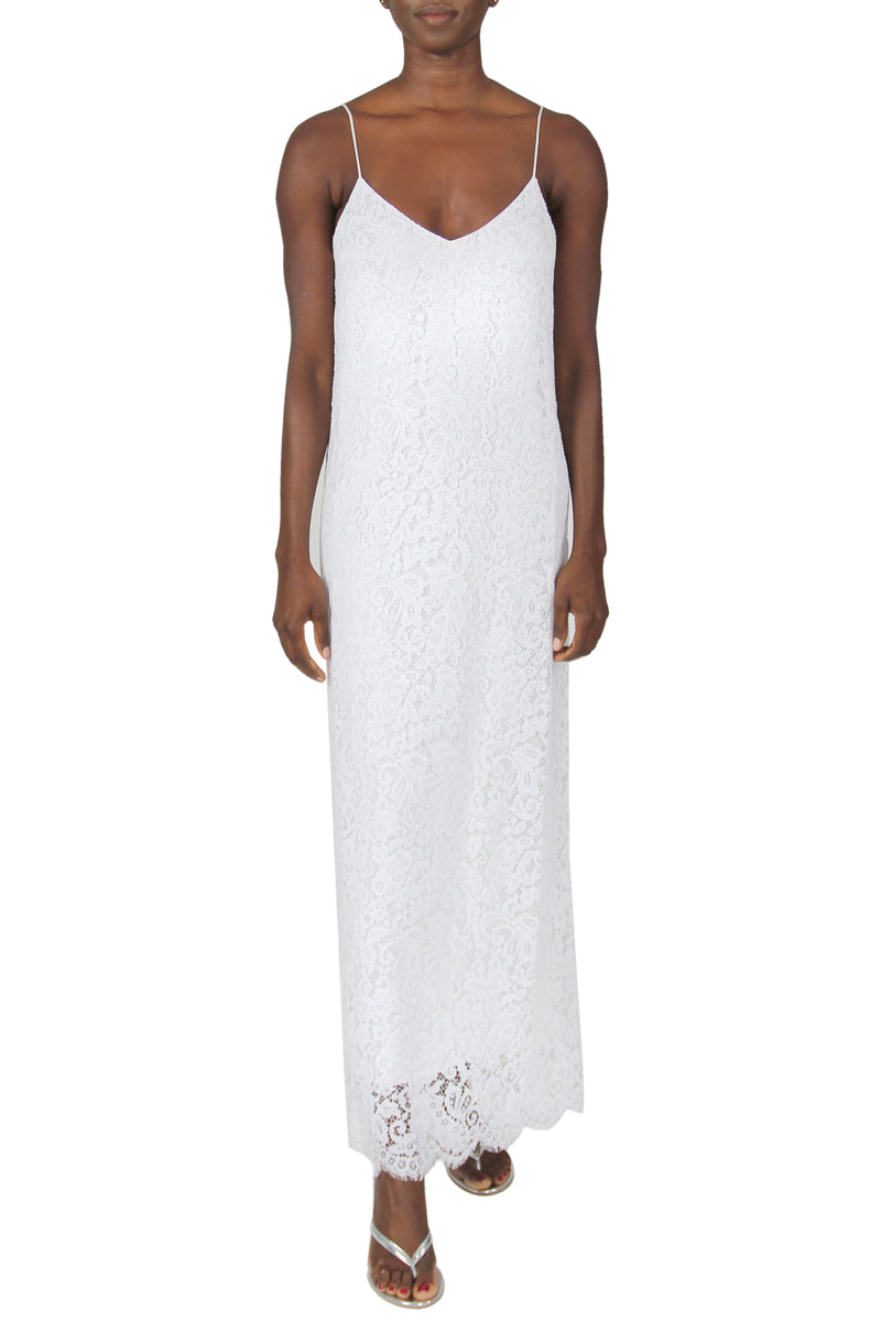 Long French Lace Cami Dress
