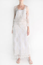 Long Cache Coeur Tassel Lace Dress
