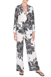 Silk Printed Flair Pants
