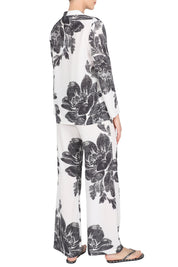 Silk Printed Flair Pants