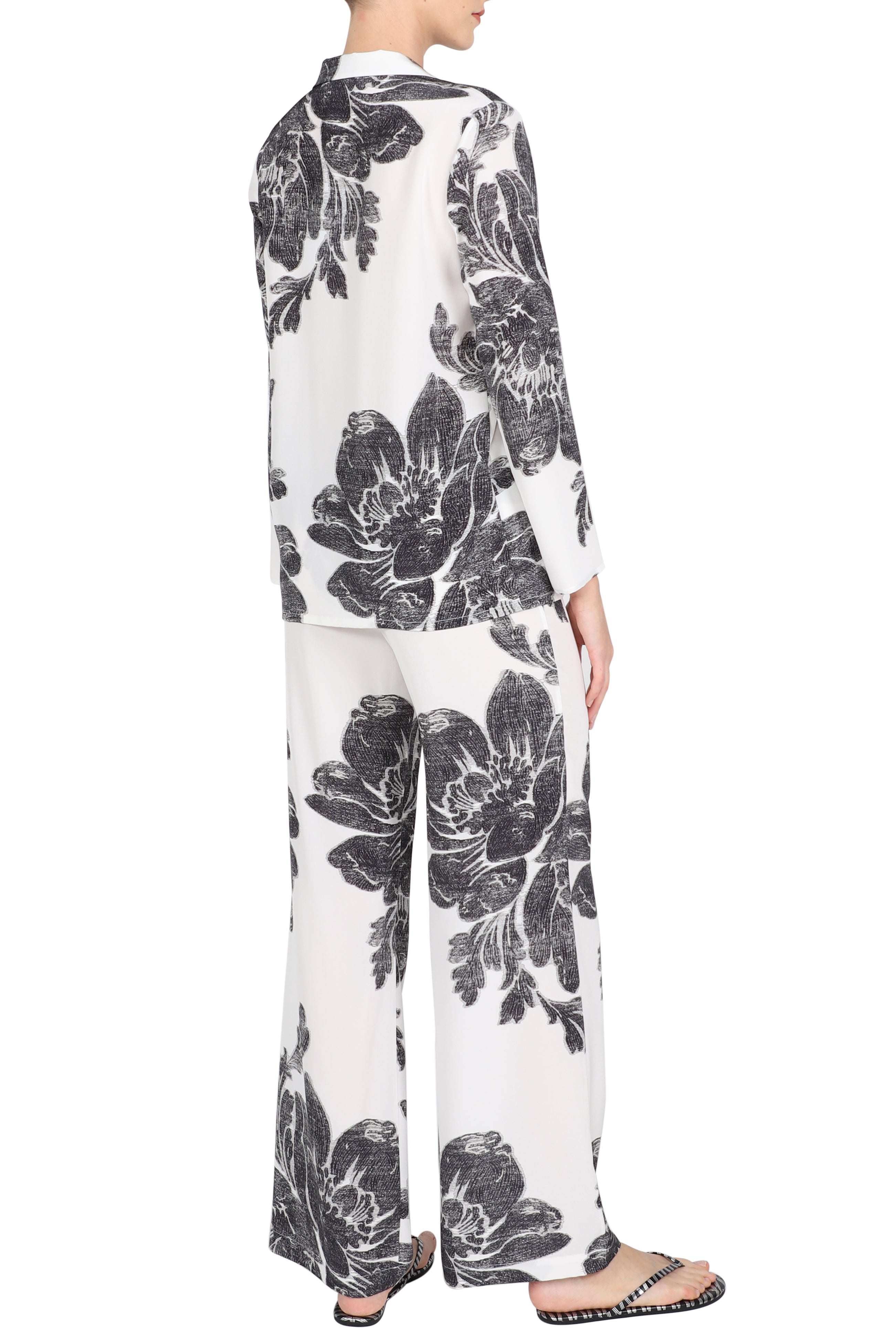 Silk Printed Flair Pants