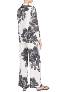 Silk Printed Flair Pants