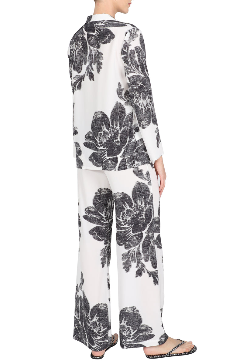 Silk Printed Flair Pants