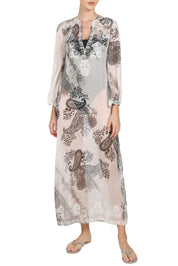 Puffy Sleeve Long Caftan