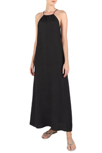 Silk Croco Jacquard Racer Back Dress